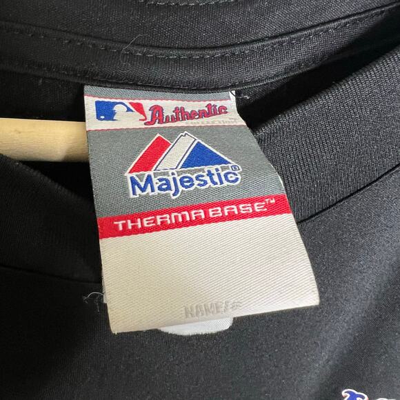 Majestic New York Yankees Shirt  XL-2X Mens Black Gray Raglan Therma Base Sports - Picture 7 of 11